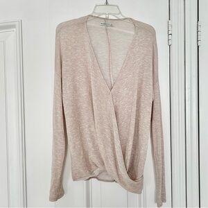 Abercrombie Taupe / Beige Wrap Sweater Size L